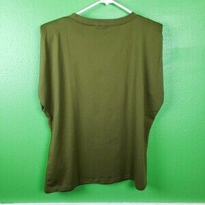 One One S1x Women's Plus Size Olive Sleeveless Tank Top Size 1X